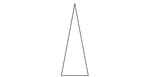 An isosceles triangle with angles 21, 79.5, 79.5