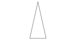 An isosceles triangle with angles 25, 77.5, 77.5