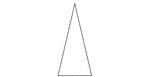 An isosceles triangle with angles 26, 77, 77