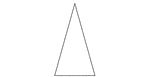 An isosceles triangle with angles 31, 74.5, 74.5