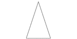 An isosceles triangle with angles 36, 72, 72