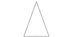 An isosceles triangle with angles 39, 70.5, 70.5