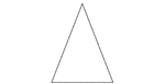 An isosceles triangle with angles 42, 69, 69