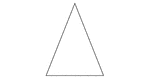 An isosceles triangle with angles 43, 68.5, 68.5