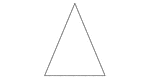 An isosceles triangle with angles 45, 67.5, 67.5