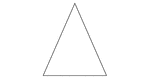 An isosceles triangle with angles 47, 66.5, 66.5