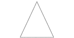 An isosceles triangle with angles 50, 65, 65