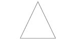 An isosceles triangle with angles 51, 64.5, 64.5