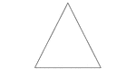 An isosceles triangle with angles 53, 63.5, 63.5
