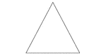 An isosceles triangle with angles 55, 62.5, 62.5