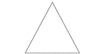 An isosceles triangle with angles 56, 62, 62