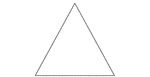 An isosceles triangle with angles 57, 61.5, 61.5