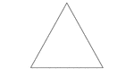 An isosceles triangle with angles 58, 61, 61