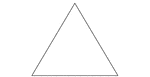 An isosceles triangle with angles 61, 59.5, 59.5