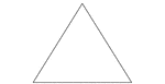 An isosceles triangle with angles 63, 58.5, 58.5