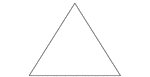 An isosceles triangle with angles 64, 58, 58