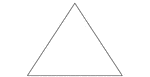 An isosceles triangle with angles 66, 57, 57