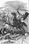 Death of Harold at the Battle of Hastings, 1066.