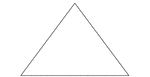 An isosceles triangle with angles 73, 53.5, 53.5