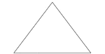 An isosceles triangle with angles 74, 53, 53