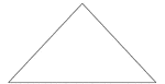 An isosceles triangle with angles 85, 47.5, 47.5