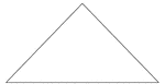 An isosceles triangle with angles 87, 46.5, 46.5