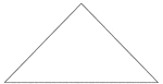 An isosceles triangle with angles 88, 46, 46