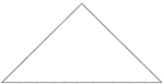 An isosceles triangle with angles 90, 45, 45
