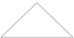 An isosceles triangle with angles 92, 44, 44