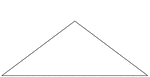 An isosceles triangle with angles 106, 37, 37
