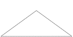 An isosceles triangle with angles 107, 36.5, 36.5
