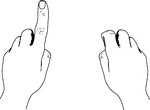 An illustration of hands depicting 1 US Style