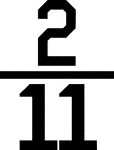 Numerical fraction 2/11