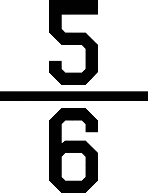 Numerical Fraction 5 6 ClipArt ETC