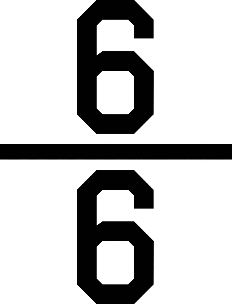 Numerical Fraction 6 6 ClipArt ETC