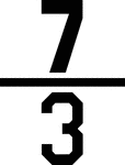 Numerical fraction 7/3