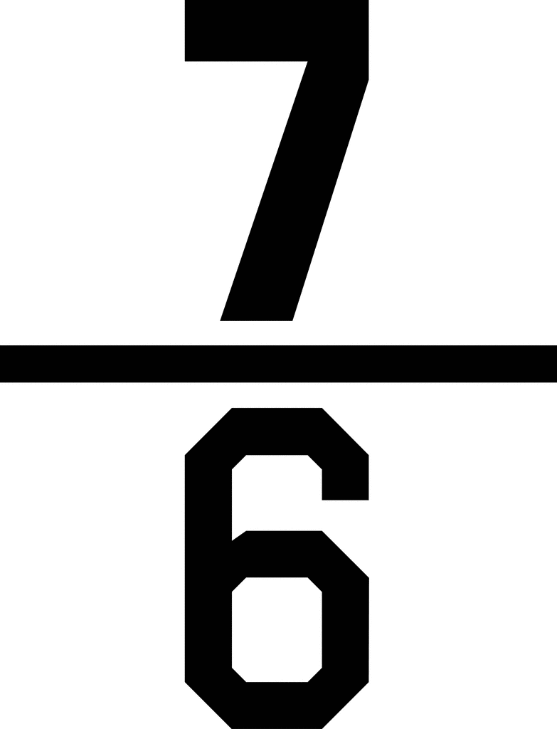 Numerical Fraction 7 6 ClipArt ETC Numerical Fraction 7 6 ClipArt ETC