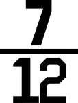 Numerical fraction 7/12
