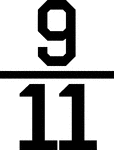 Numerical fraction 9/11