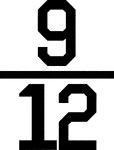 Numerical fraction 9/12
