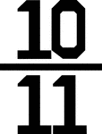 Numerical fraction 10/11