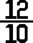 Numerical fraction 12/10