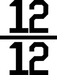 Numerical fraction 12/12