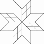 The Quilt Blocks ClipArt gallery offers 100 illustrations of geometric quilt-like patterns that can be used to demonstrate translation and rotation.