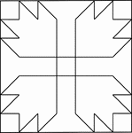 Geometric pattern for translation and rotation exercises.
