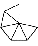 5/7 of a 7 sided polygon