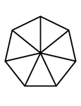 7/7 of a 7 sided polygon