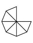 6/8 of a 8 sided polygon