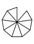 8/9 of a 9 sided polygon
