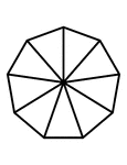 9/9 of a 9 sided polygon